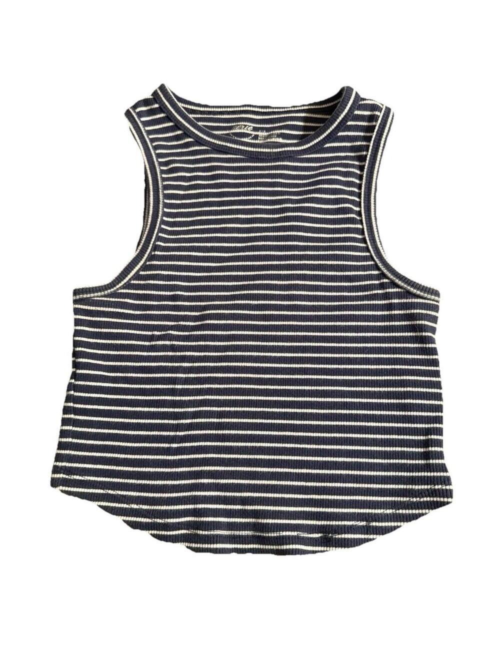 Aerie Small Blue And White Striped Tank Staple Summer Wardrobe Basic